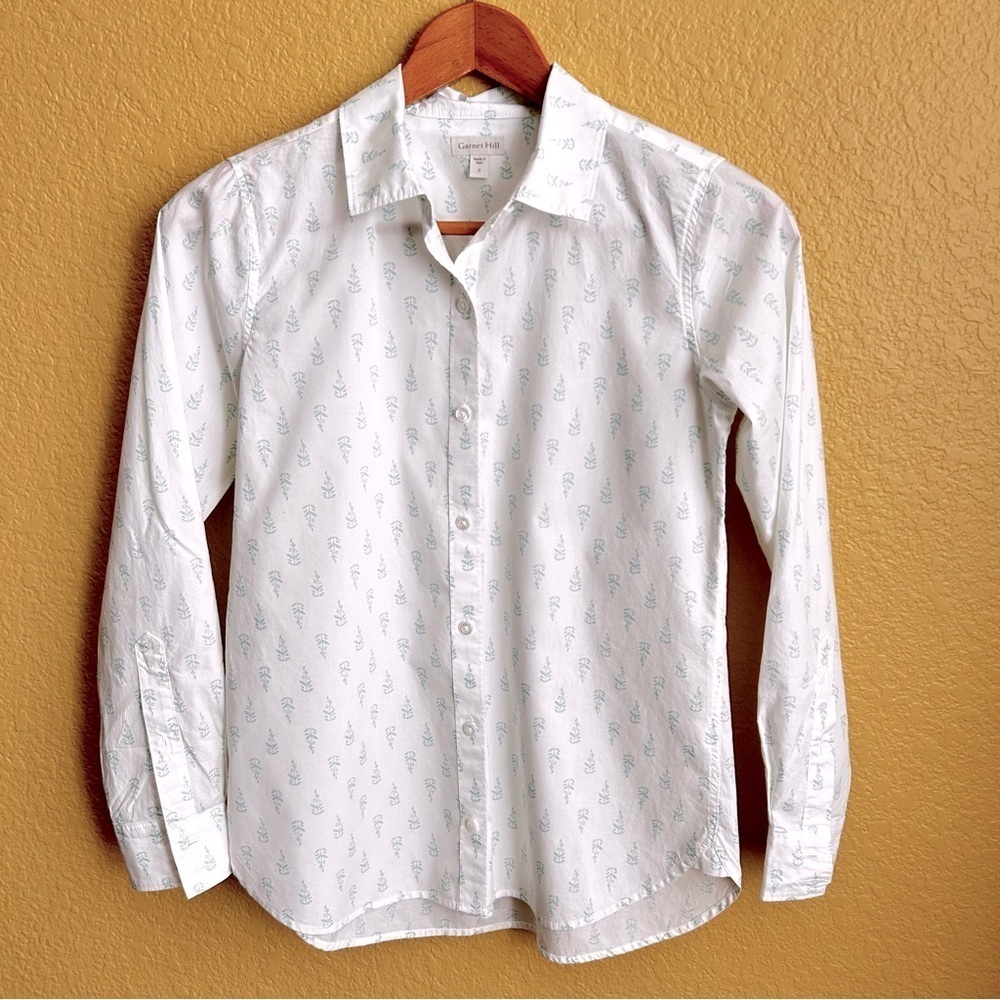 Garnet Hill Long Sleeve Button Down Shirt